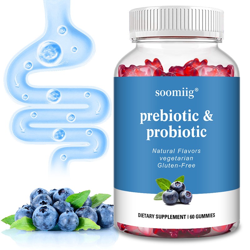Prebiotic & Probiotic Gummies-Supports Digestive Balance, Bloating Relief 60pcs