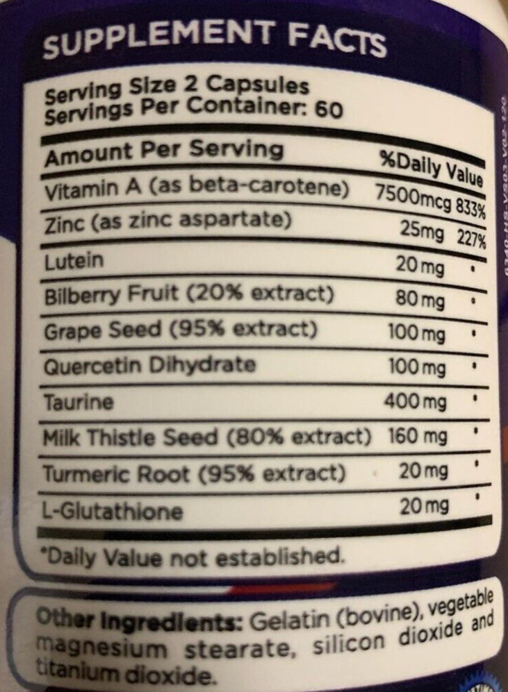 Lutein – 480caps (3 bottle set) with Bilberry – SUPER SALE