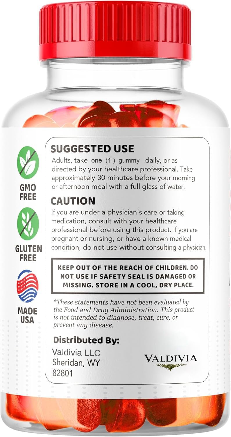 Valdivia Vital Surge MAX 30 Gummies Men’s Health Supplement Made in USA Male