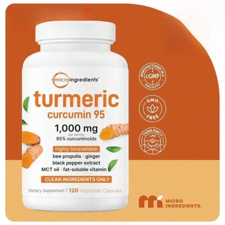 120 Capsules Turmeric Curcumin 1000mgl Extract FREE FAST SHIPPING