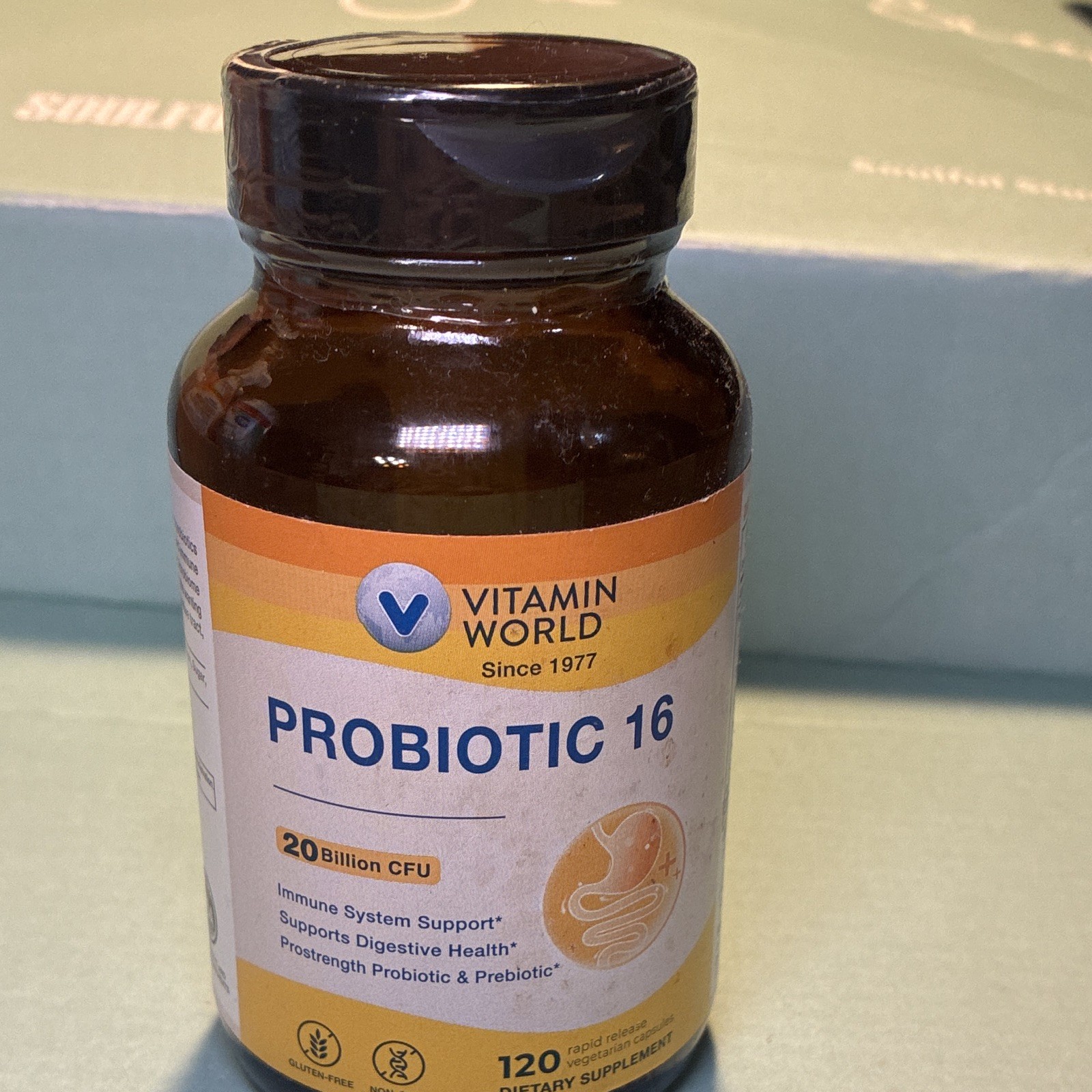 Vitamin World Probiotic 16 Blend 20 Billion CFU 120 Capsules Gluten-Free