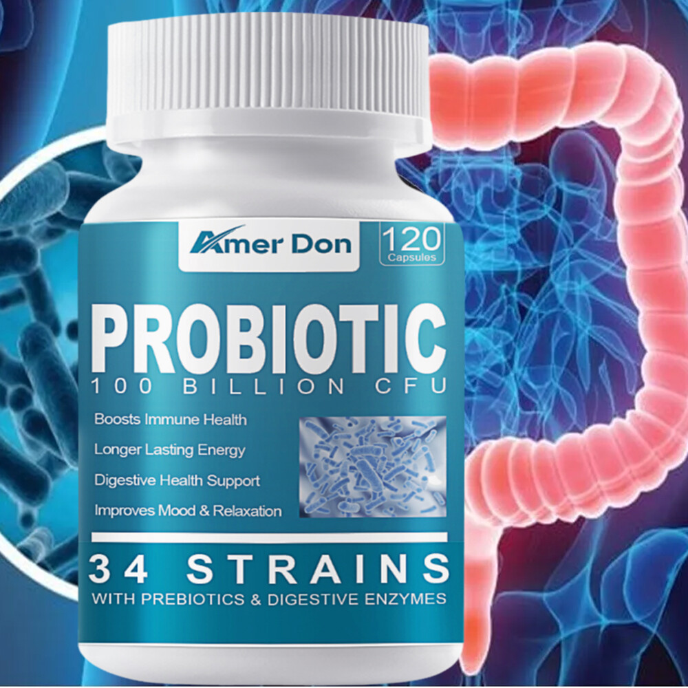 Prebiotic & Probiotics 120 Capsules 100 Billion CFU Constipation Bloating Relief