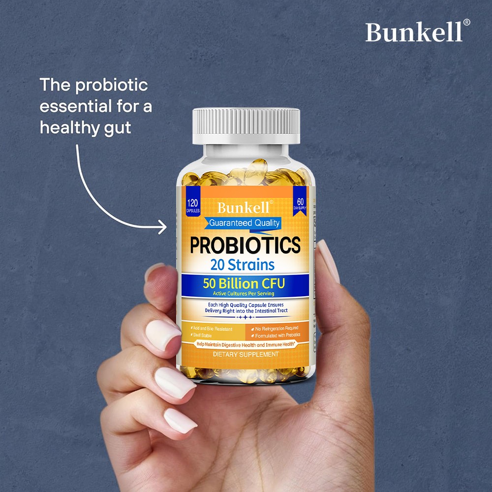 Probiotics 20 Strains 50 Billion Cfu Softgel Bolsters Immunity Support Digestion