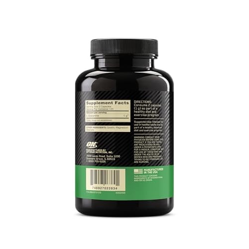 Optimum Nutrition L-Glutamine Muscle Recovery 120 Count (Pack of 1), White