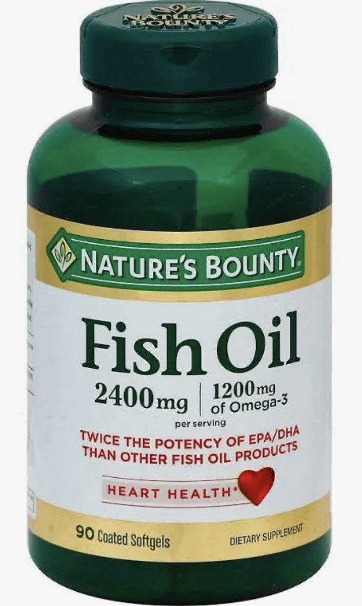 Nature’s Bounty Fish Oil 2400 mg Omega-3 90 Softgels Dietary Supplement