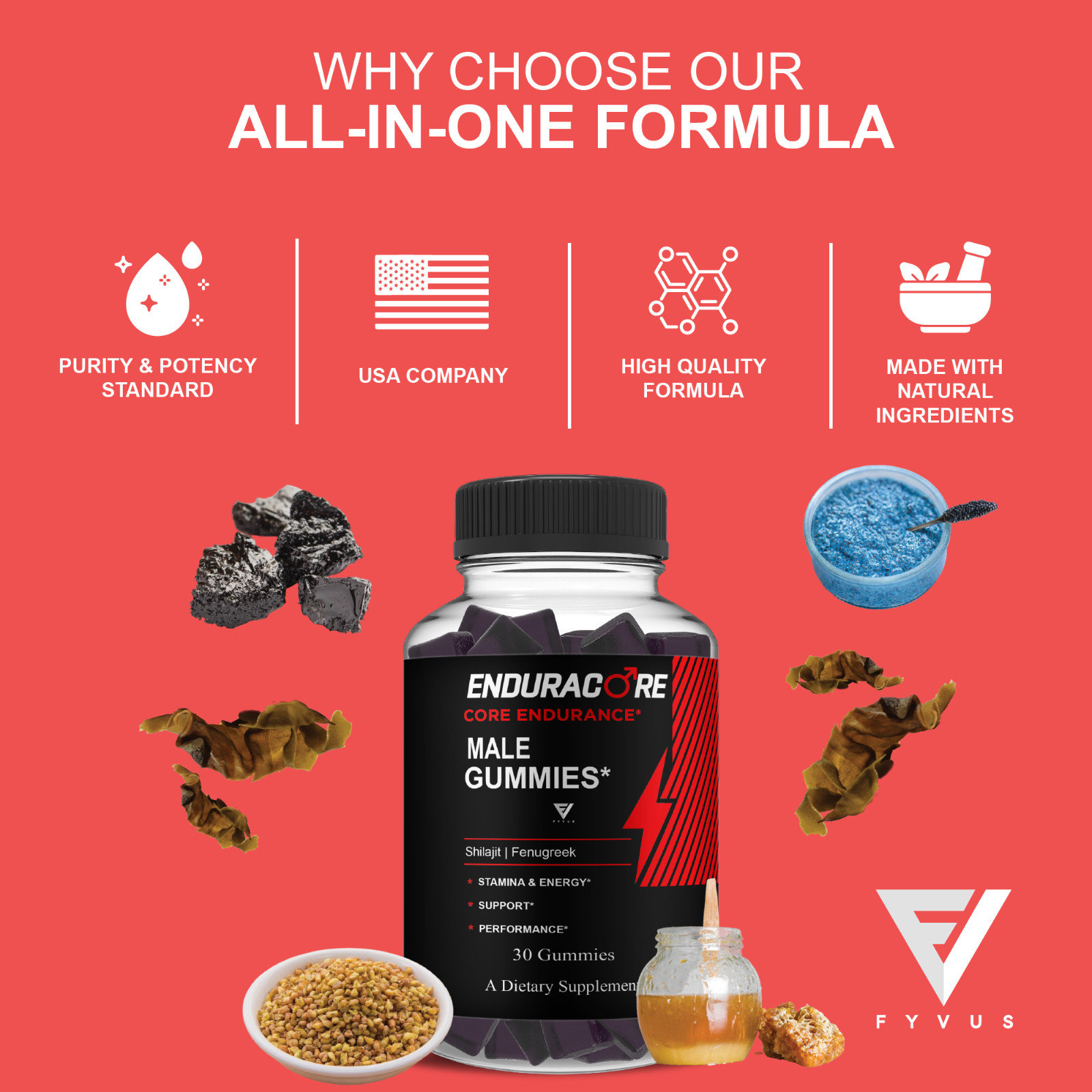 Enduracore Male Gummies, Endura Core Performance (30 Gummies)