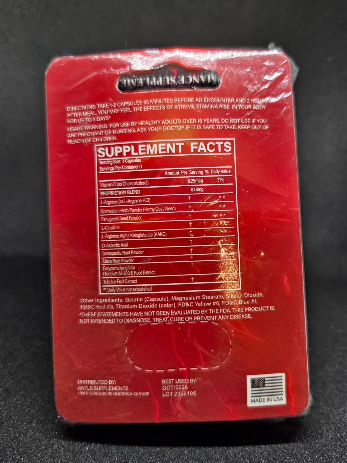 Male Enhancing Support Supplement, Xtreme Rise,ANTLS SUPPLEMENTS.
