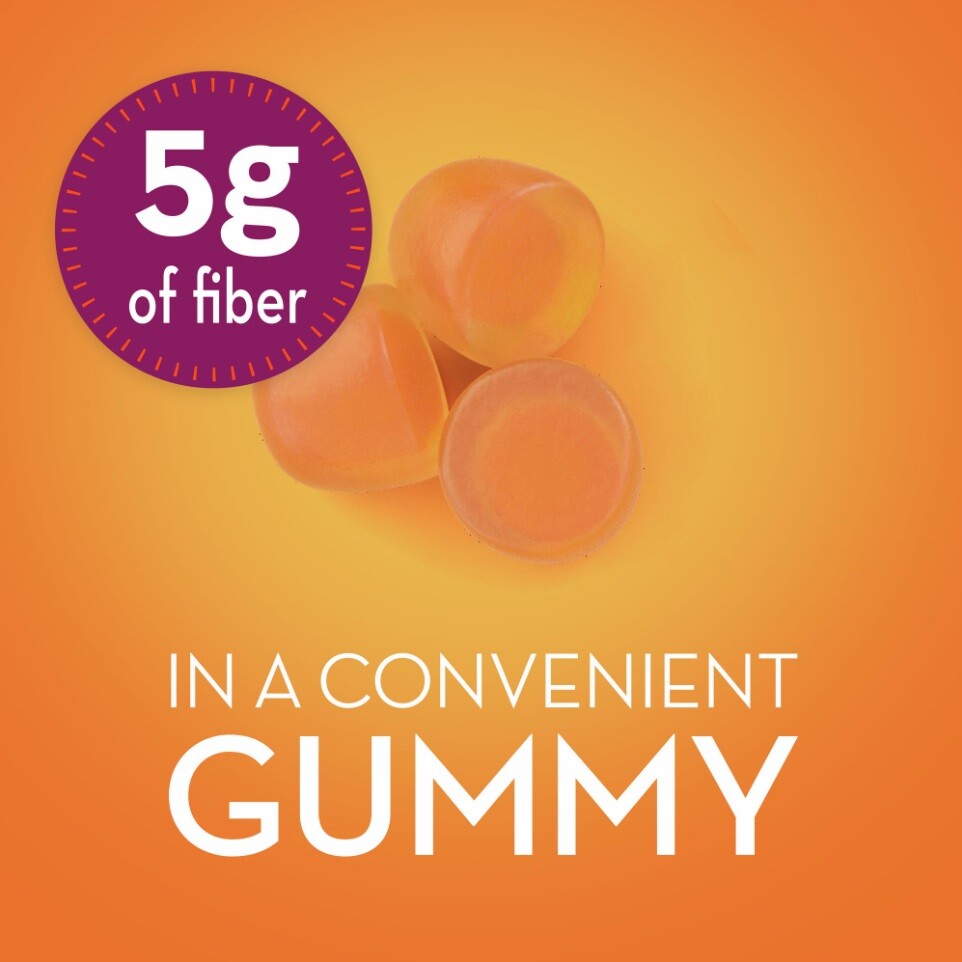 Metamucil Fiber Sugar-Free Orange Gummies Supplement Orange Flavor Pack-72 NEW