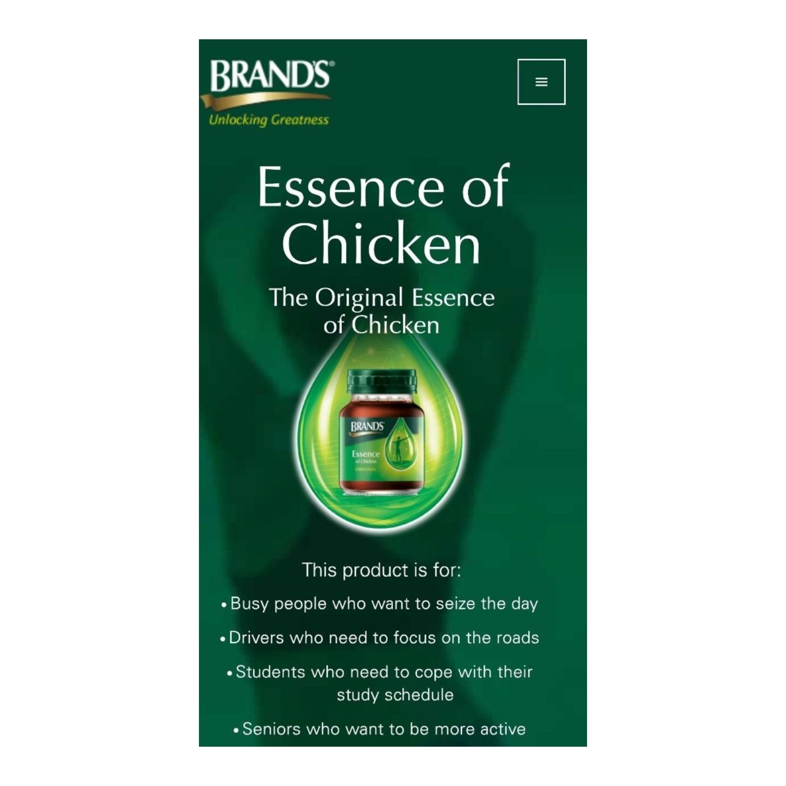 BRAND’S Essence of Chicken 1 Case (30x70g) | Boost Energy & Focus | Exp 2028