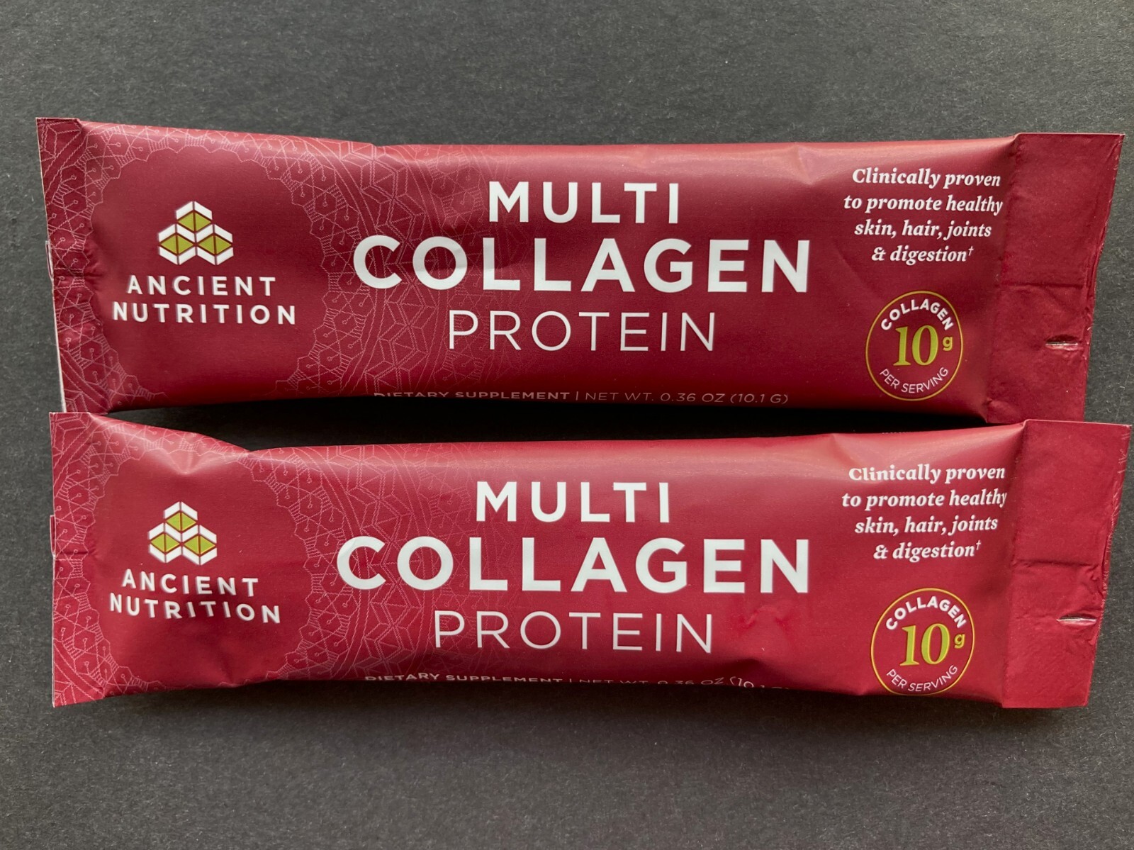 Lot Of 2 Dr. Axe Ancient Nutrition Multi Collagen Protein Single Packets