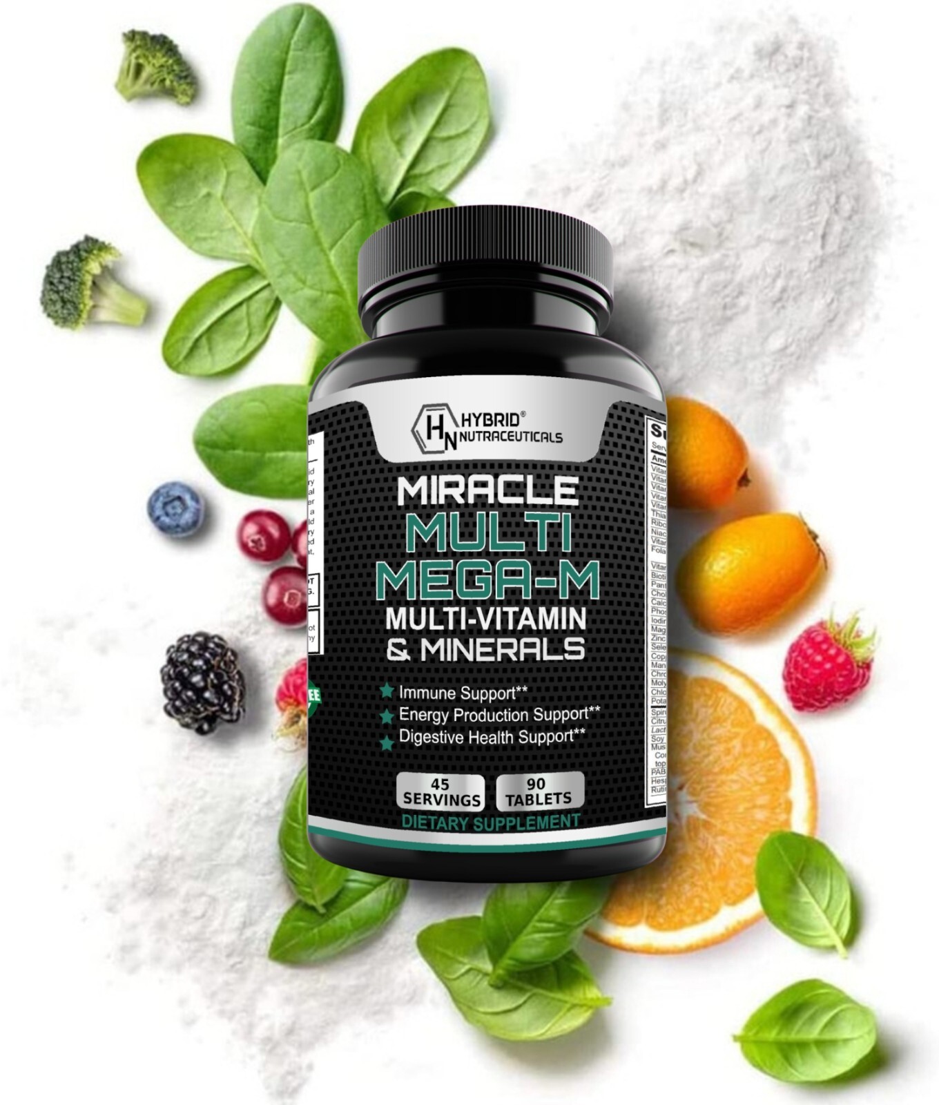 MEGA-M Multivitamin & Minerals Tablets, High Potency Daily Vitamin for Men-Women