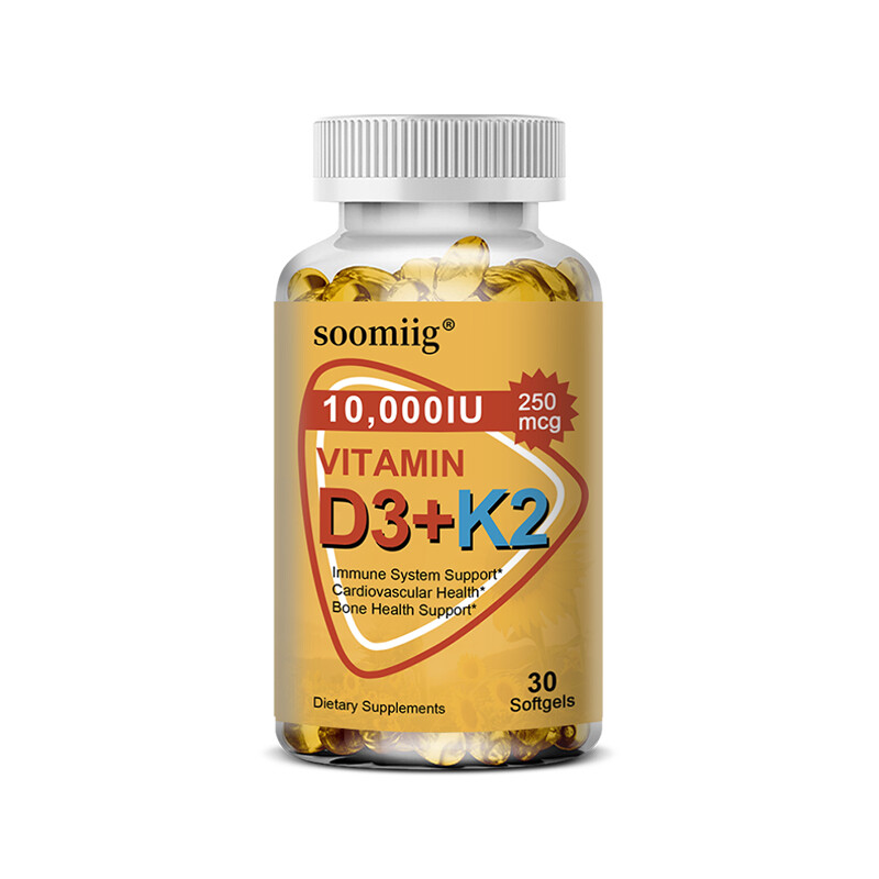 Vitamin K2 (MK7) with D3 10,000 IU Supplement, BioPerine Capsules, Immune Health