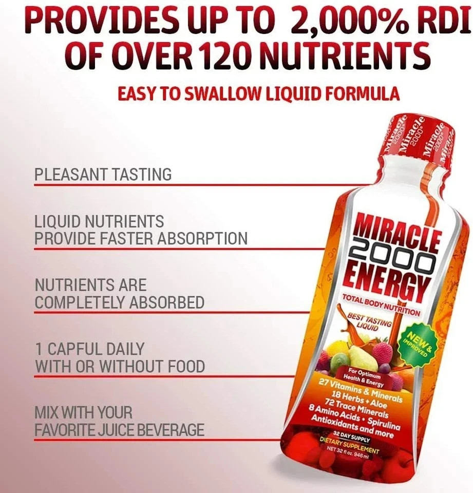 Century Systems Miracle 2000 Energy 32 fl.oz (946 mL) pack of 2
