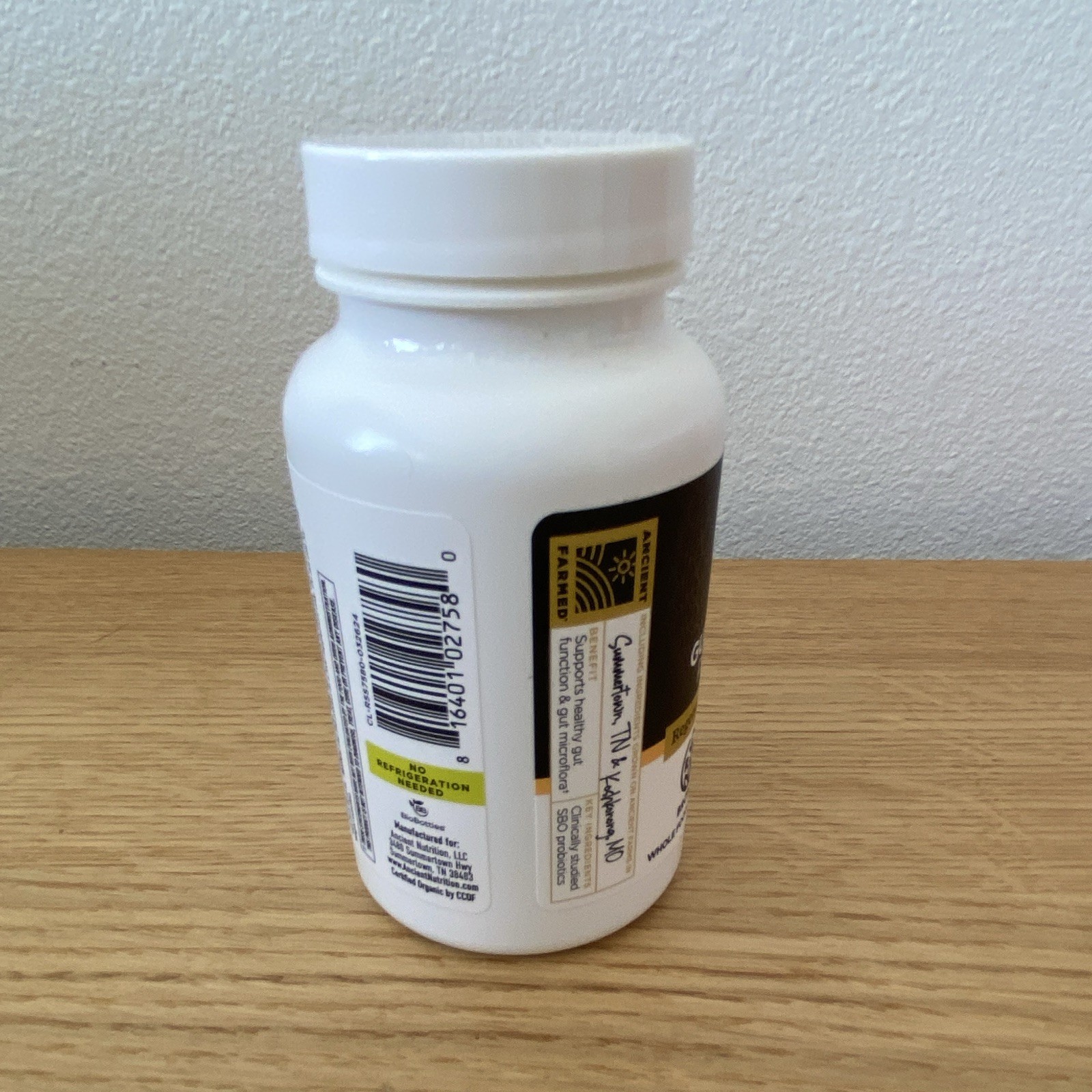 Ancient Nutrition Gut Recovery Probiotic Digestive Support USDA Organic 60 Caps