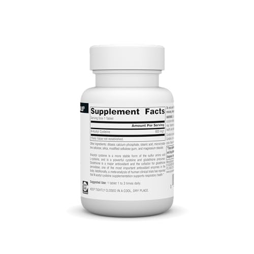 Source Naturals N-Acetyl Cysteine Antioxidant Support 600 mg Dietary Supplement