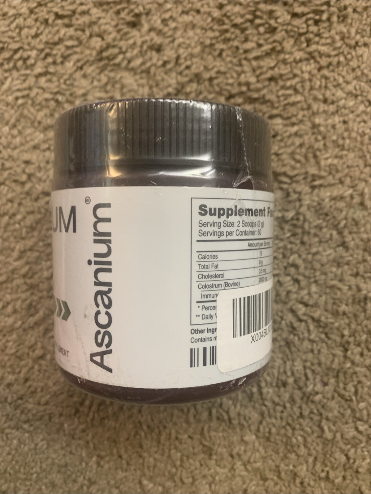 Ascanium Colostrum Powder – Grass-Fed – Unflavored – Antibodies, 4.23 oz