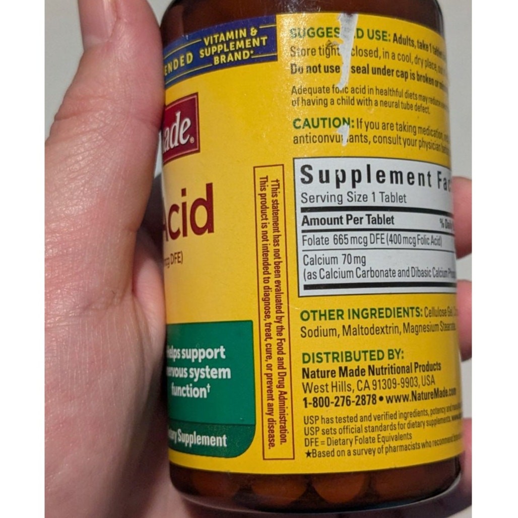 Nature Made Folic Acid 400mcg Dietary Supplements