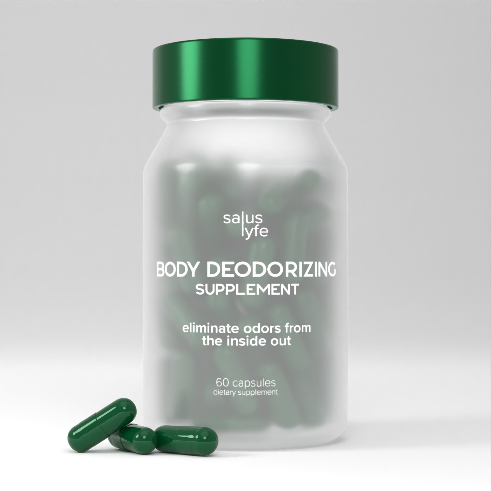 Salus Lyfe Body Deodorizing Supplement All Natural Full Body Deodorizing 60 ct