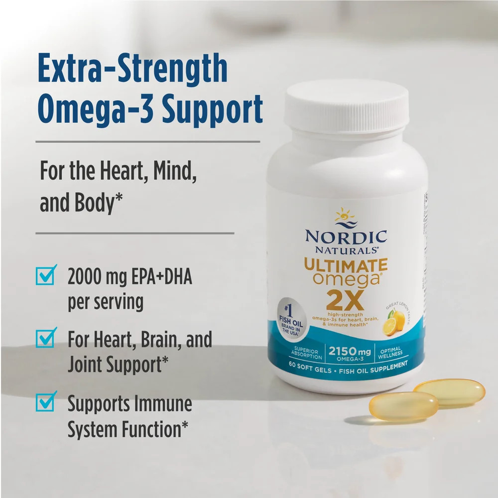 Nordic Naturals Ultimate Omega 2X – Omega for Heart, Brain & Immune Health 90 Ct