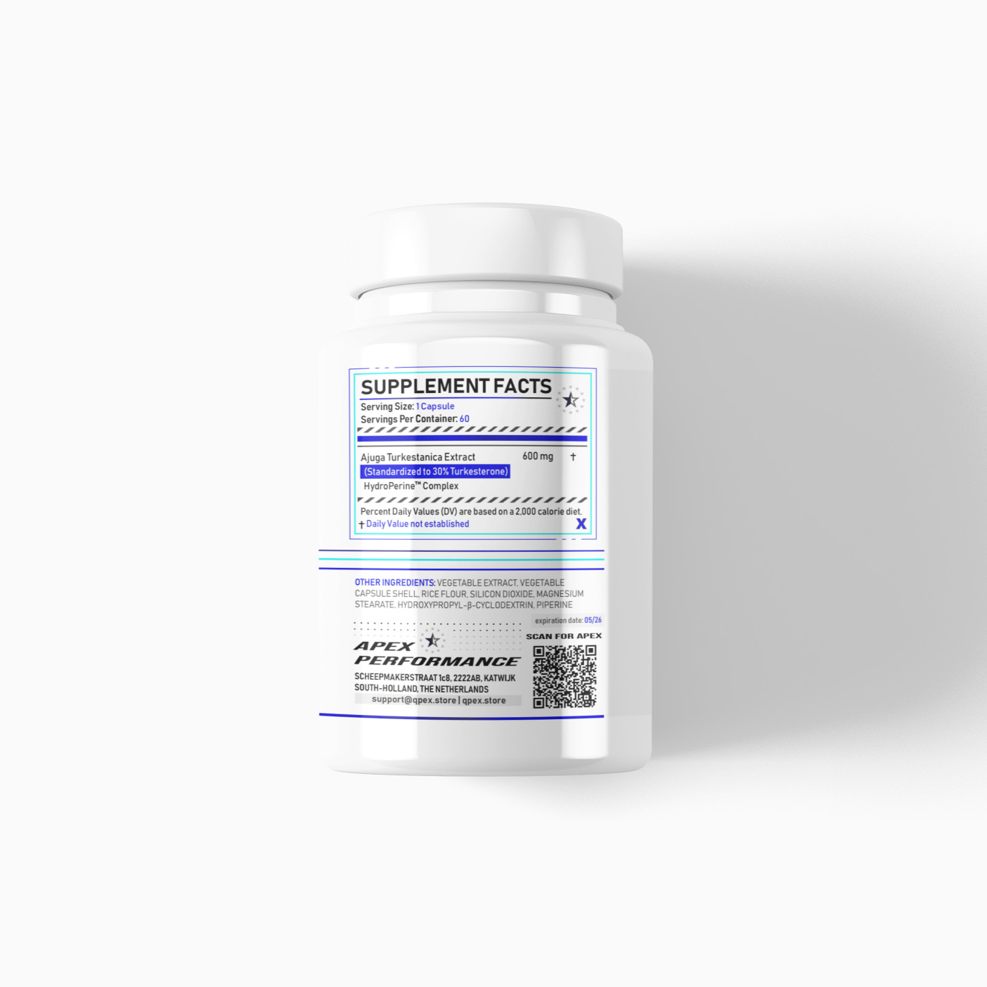 Turkesterone X 30% with HydroPerine™ – 60 Capsules (600mg)