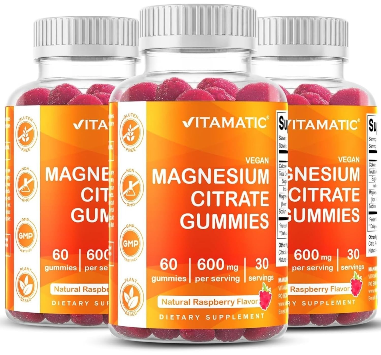 Vitamatic Magnesium Gummies 600mg – Vegan Relaxation & Energy Support