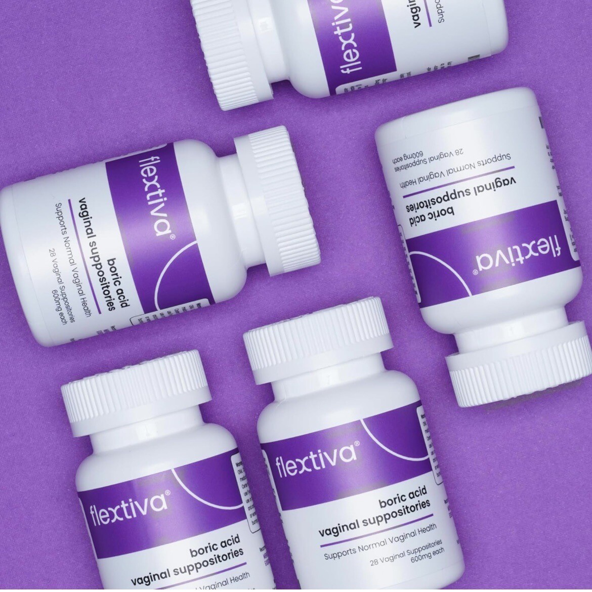 07/26 Flextiva Vaginal Suppositories Vaginal Health pH Balance for Women