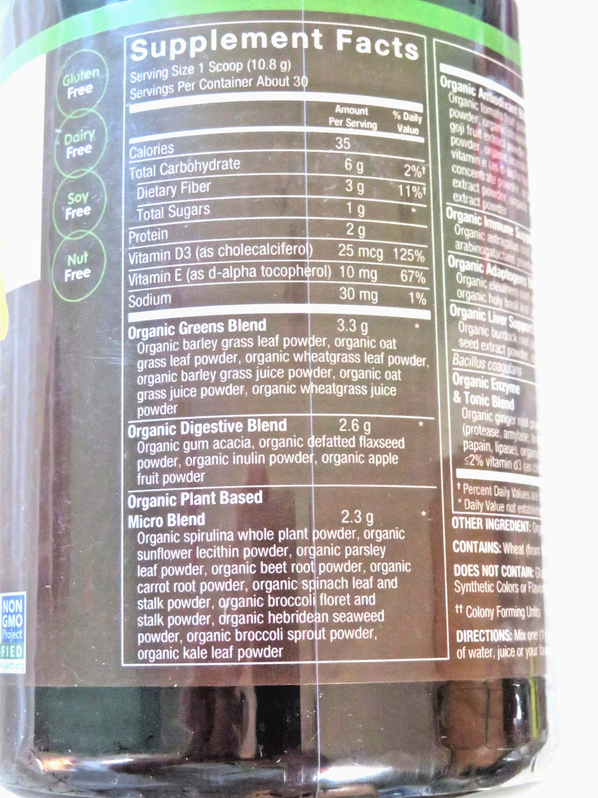 Plnt By Vitamin Shoppe Superfood Vital Greens 11.43 Oz Immune Digest Detox NEW