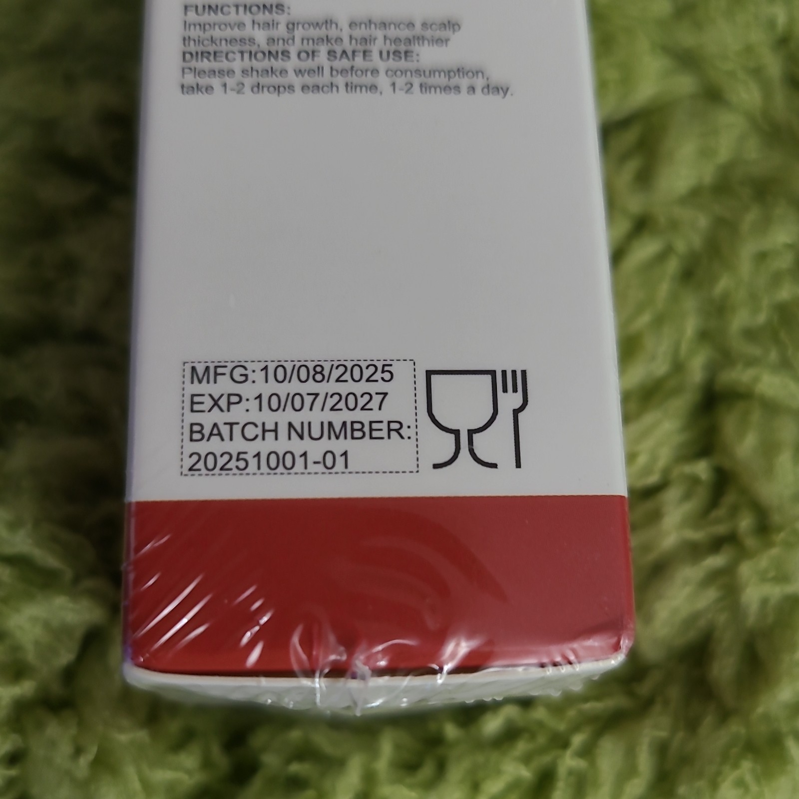 Liquid Morning Multivitamin Hair Support Drops w/ Biotin, Peach Mango, 30 ml
