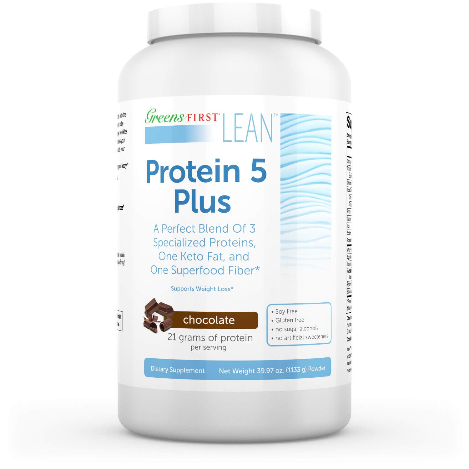 Greens First Lean Protein 5 Plus Dietary Supplement – Protein Powder with Whey