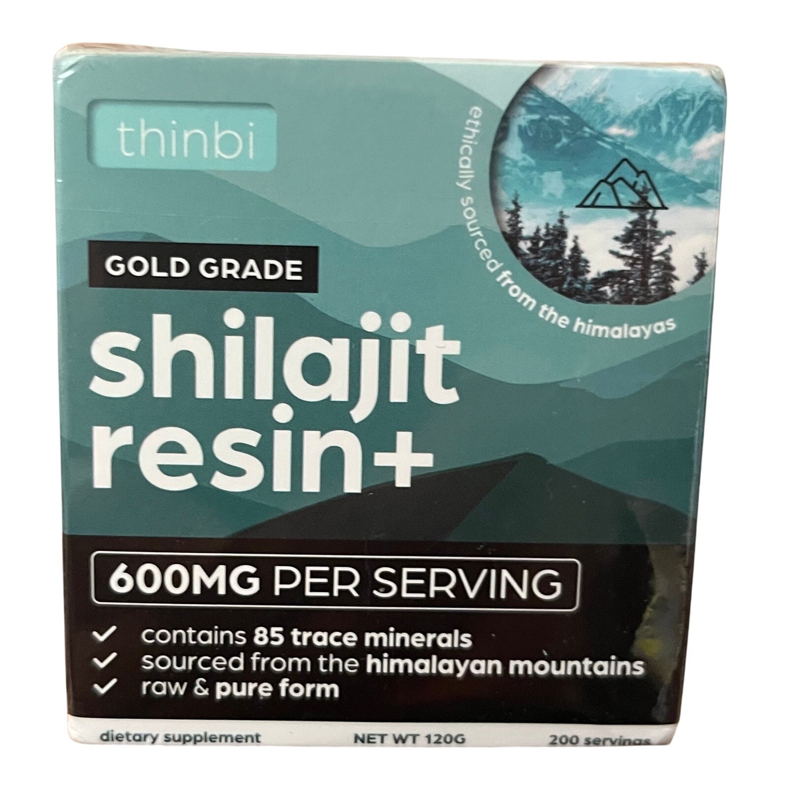 Shilajit Resin+ Gold Grade, 600 mg, 15 trace minerals Pure form,