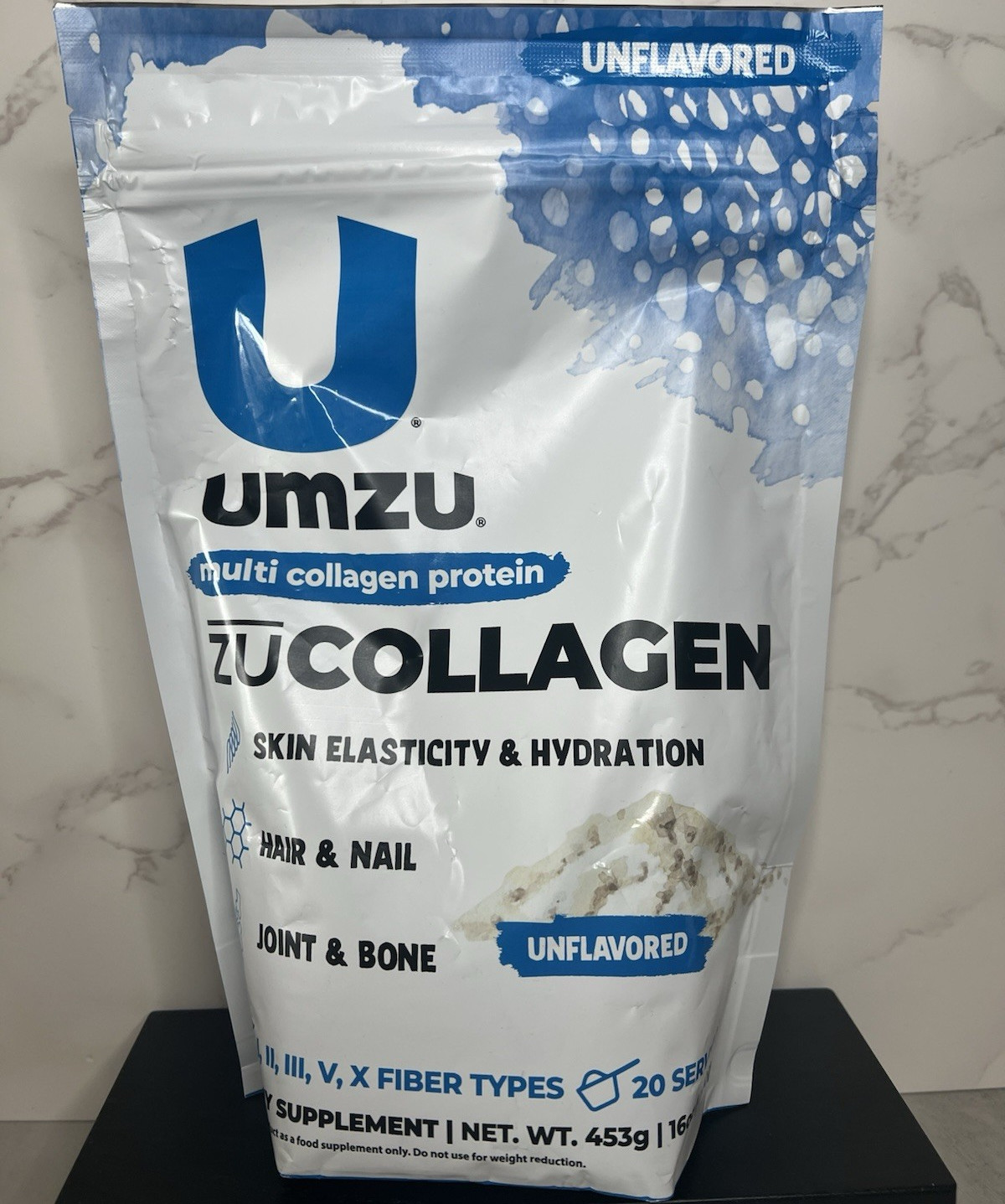UMZU ZuCollagen Multi Collagen Protein Powder Unflavored 16 oz Exp 09/2027
