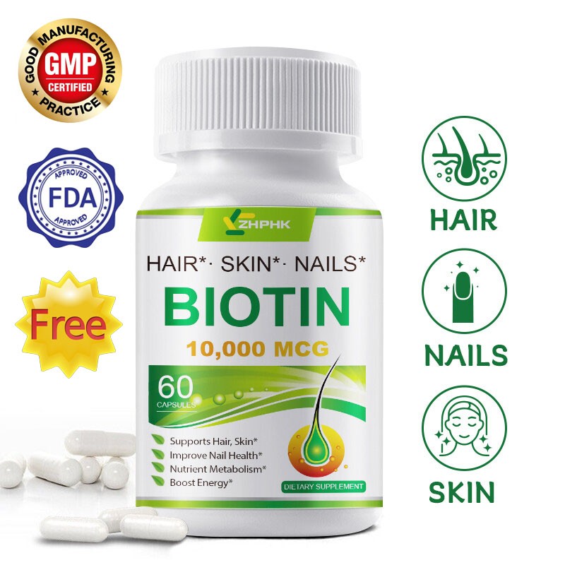 Biotin gummies support healthy hair and skin enhance immunity and metabolism 60p