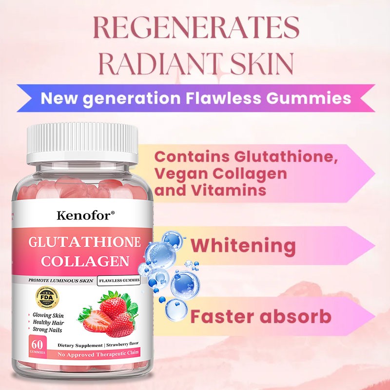 Glutathione Collagen Gummie-200mg Glutathione&Vitamins for Radiant,Youthful Skin