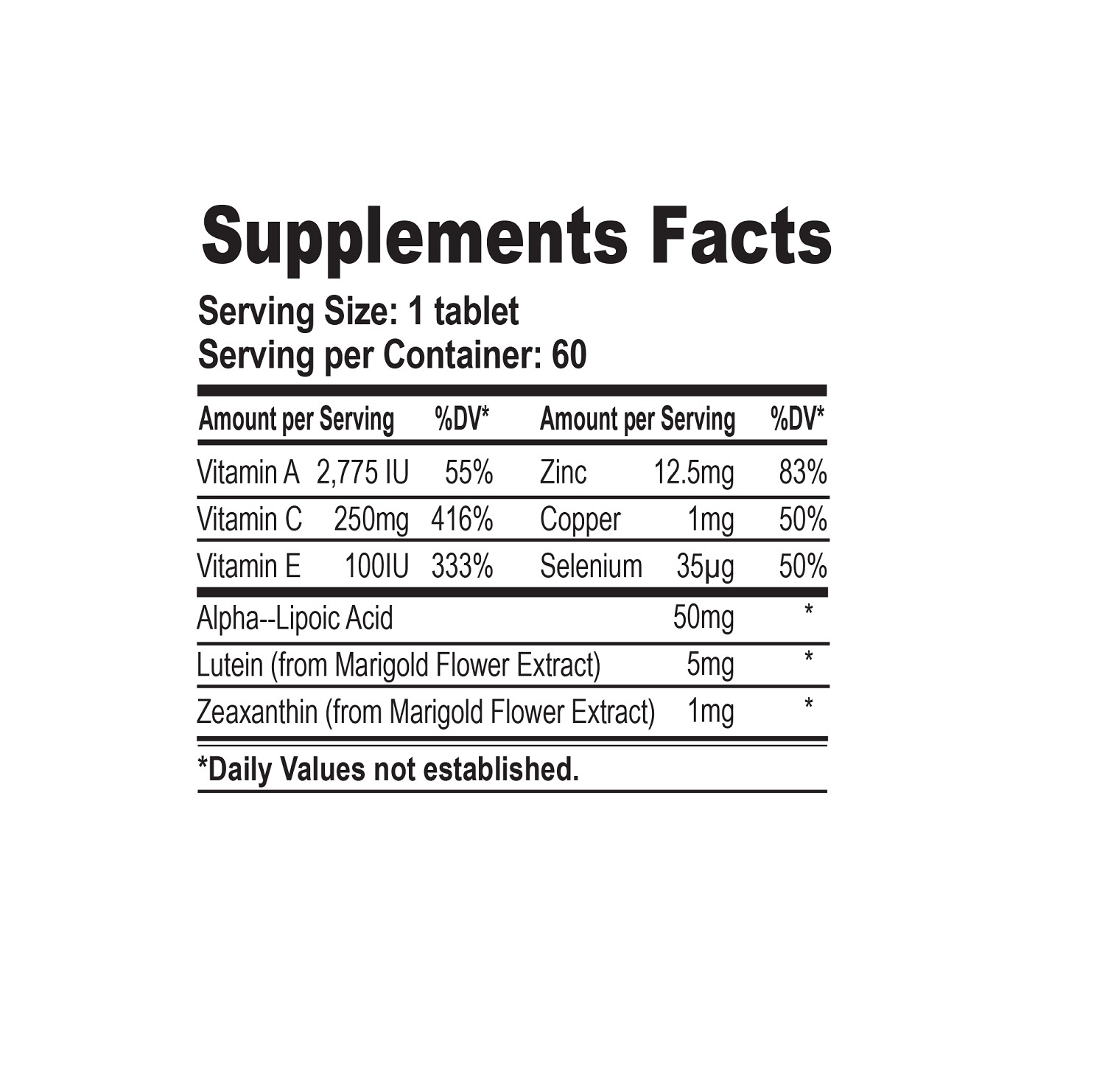 Organic Farms Vitamins Eyes complex Dietary supplement