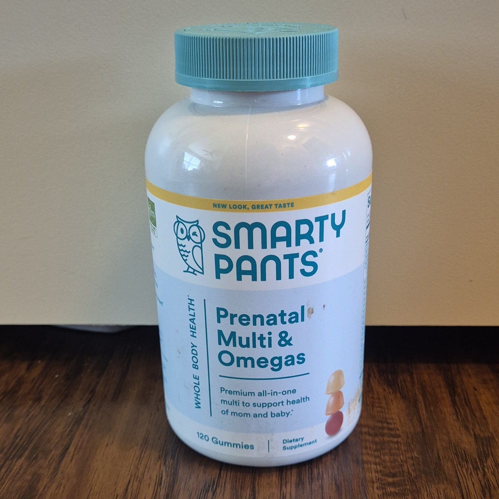 Smarty Pants Prenatal Multi & Omegas Gummies Non-GMO Lemon Orange Strawberry 120