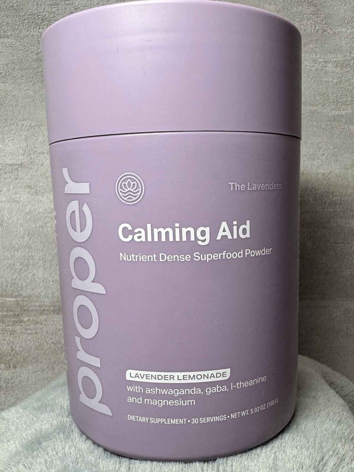 Proper Stress Support Calming Aid Superfood Powder Lavender Lemonade 30 Serv Exp