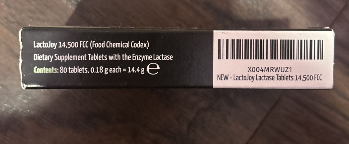 LactoJoy lactase pills – 14,500 FCC-units – 80 pills