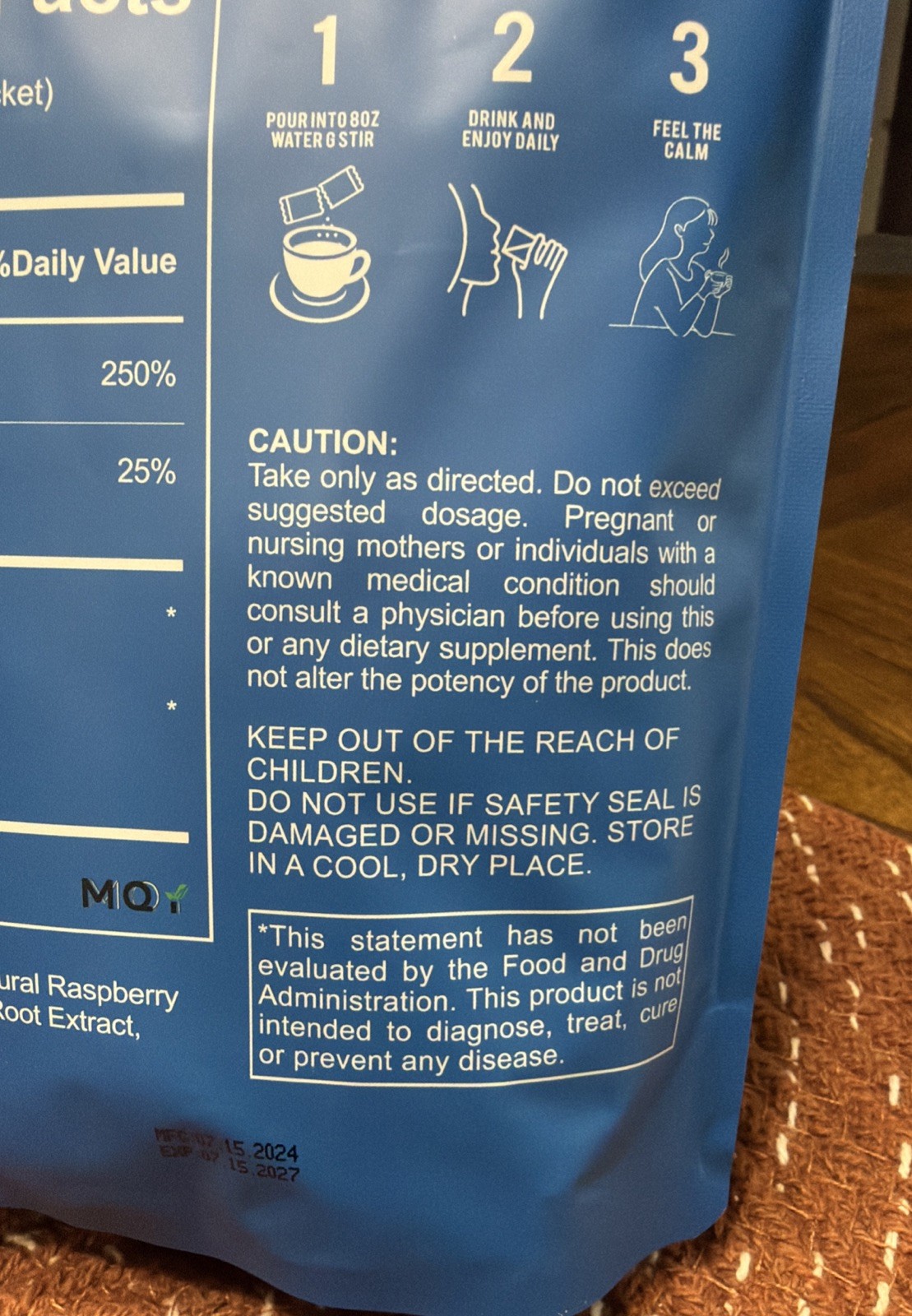 ~ Calm Stable Magnesium ~*Raspberry Lemonade*~ 20 Packets ~ Sealed ~ Exp.07/2027