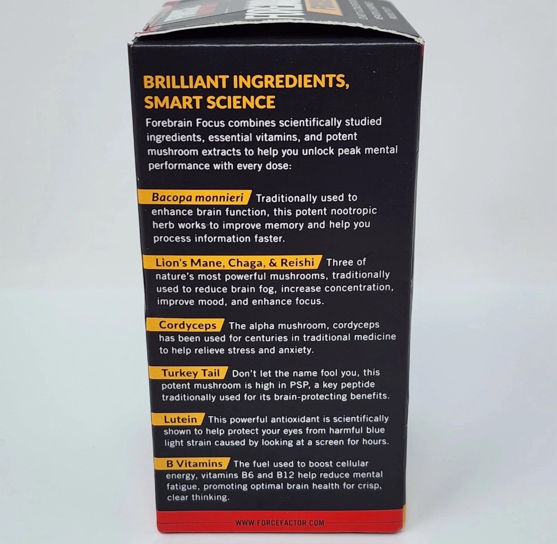Force Factor Forebrain Focus Dietary Supplement, 60 Capsules Exp 12/2028