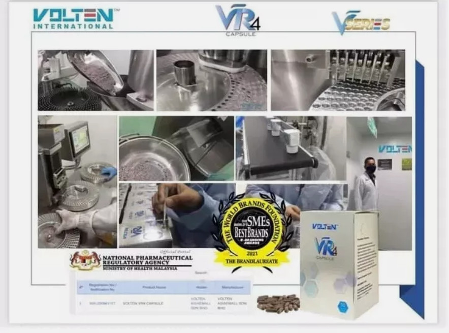 4 X Volten VR4 Capsule Black Ginger Extract Plant Based General Health