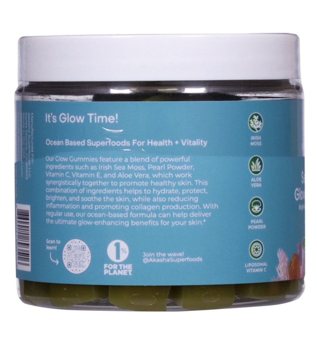 Akasha Superfoods Sea Moss Glow Gummies (Lemon Berry ) – 60 count