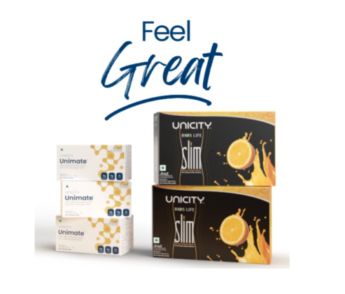 Unicity FEEL GREAT SINGLE PACK (3 x UNIMATE Lemon Ginger & 2 x Bios Life SLIM)