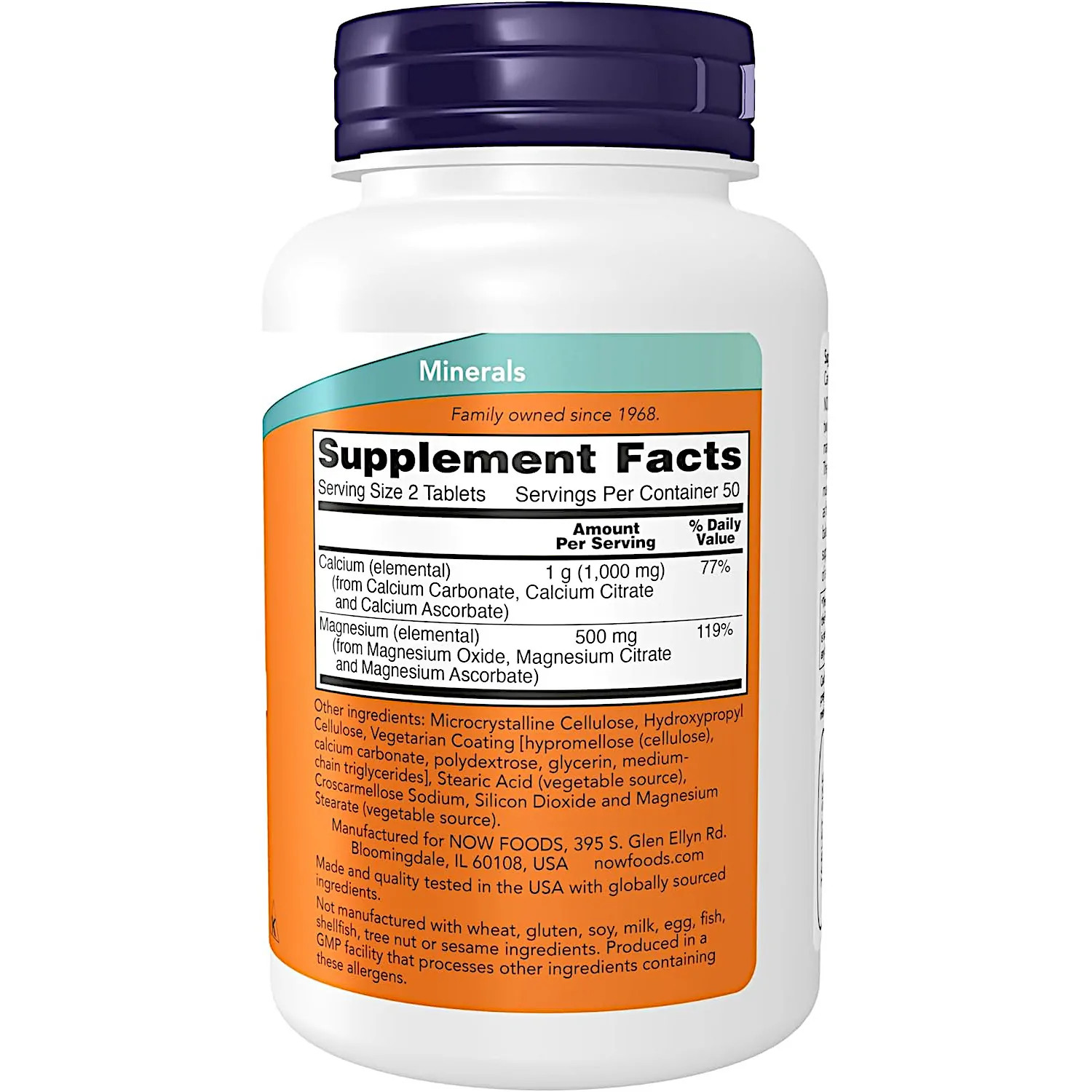 NOW Foods Calcium and Magnesium 2:1 Ratio, Supports Bone Health,100 Tablets