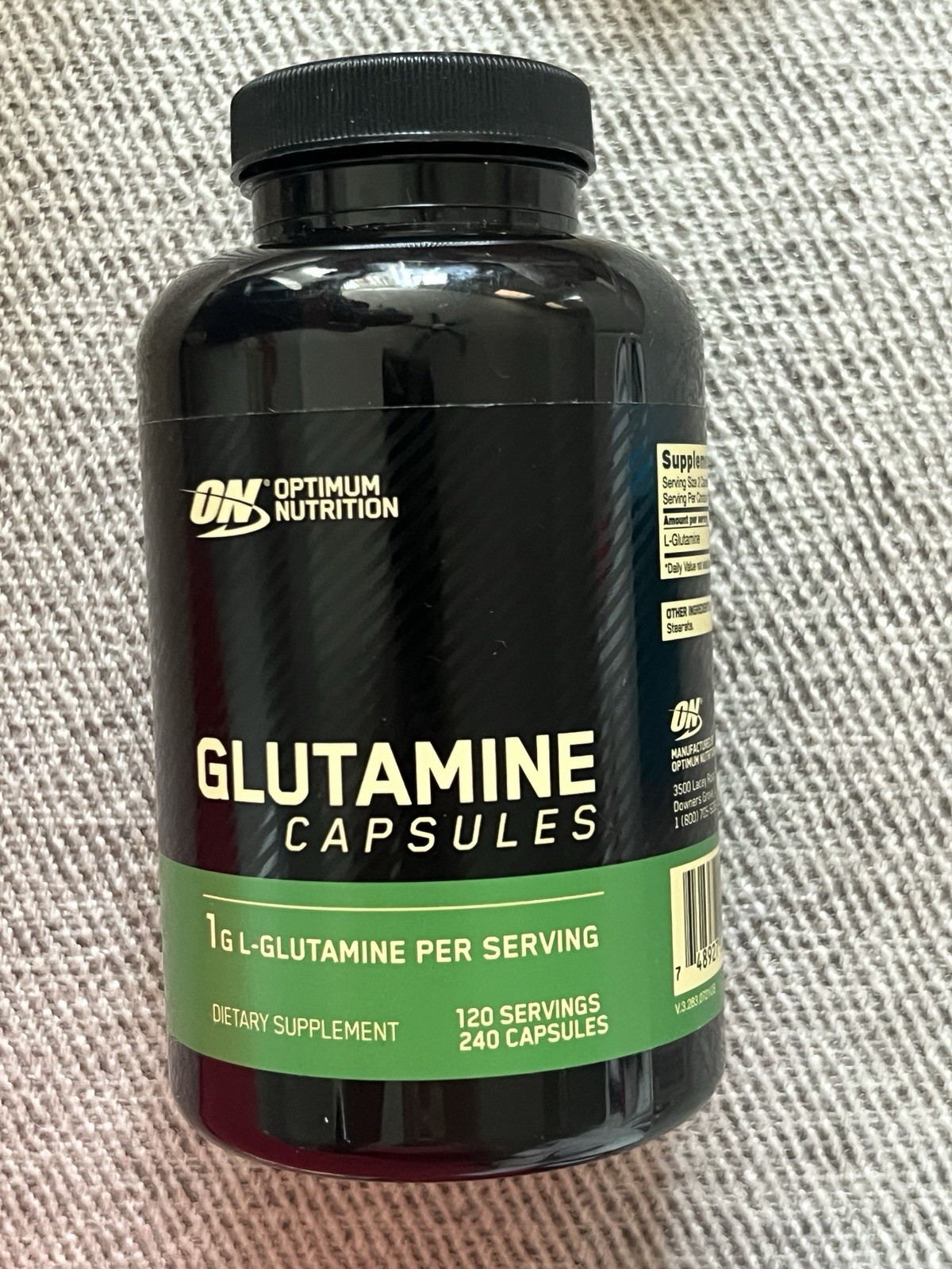 Glutamine, 240 Capsules (0.5 g per Capsule) ON Optimum nutrition