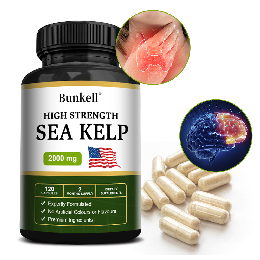 Sea Kelp 2000mg Thyroid Support Seaweed/30 to 120 Vegan Capsules