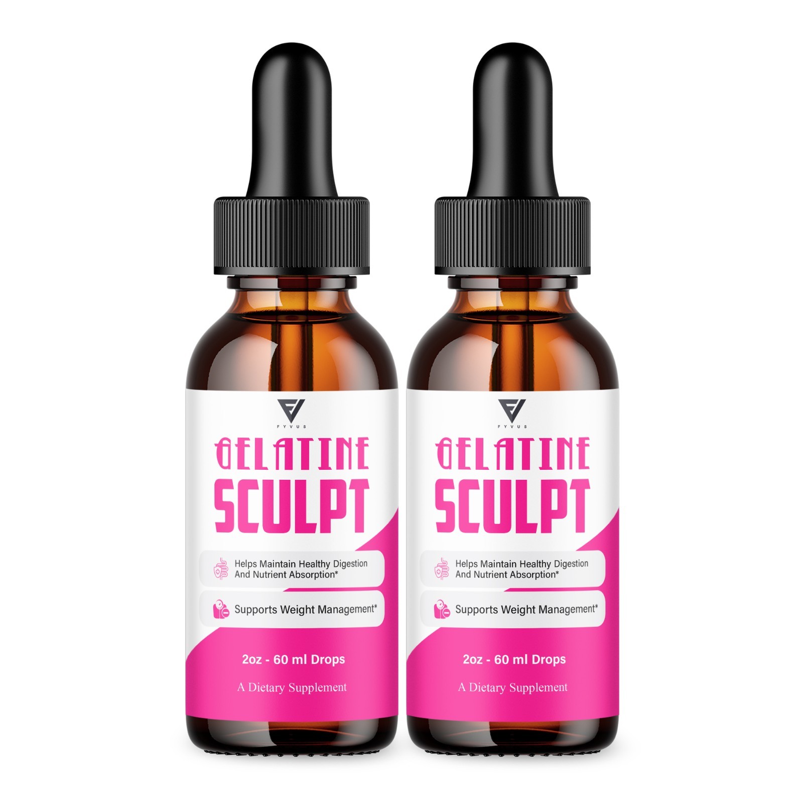 (2 Pack) Gelatine Sculpt Weight Management Support, GelatineSculpt Drops (4oz)