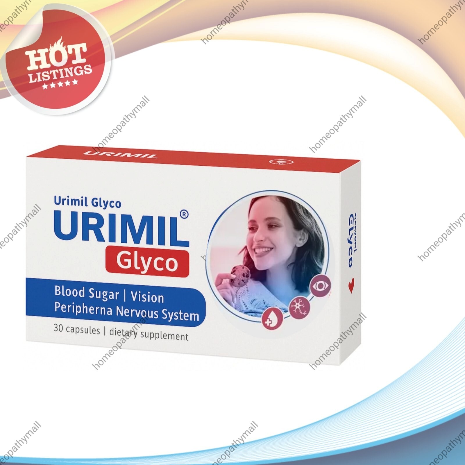 Urimil Glyco – Nerve, Glucose Vision Support – ALA, Uridine, B Vitamins 30 cap