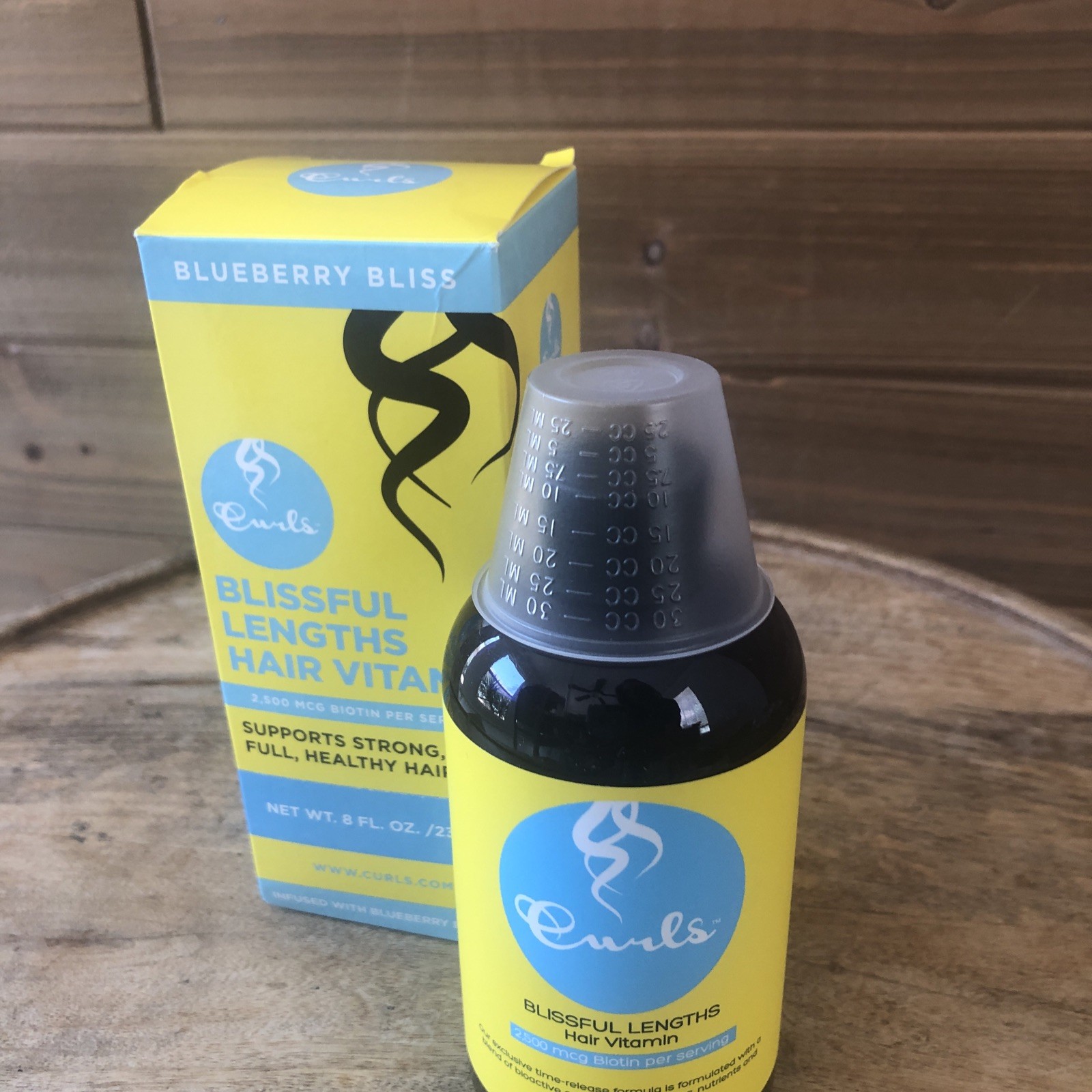 Curls Blissful Lengths Liquid Hair Growth Vitamin, Blueberry Flavor, 8 Oz