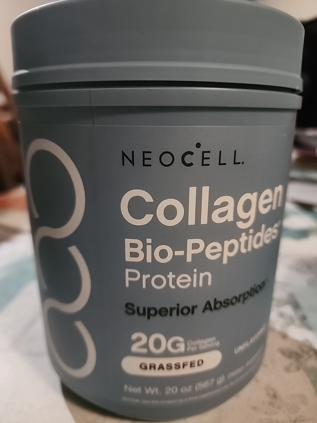 NeoCell Collagen Bio-Peptides Protein Powder Grass Fed Unflavored 20G 20oz