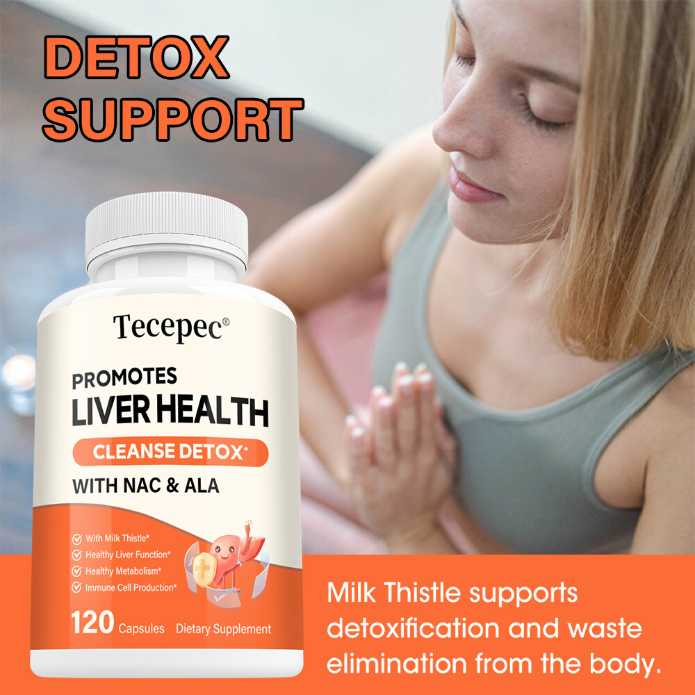 Liver Support, Cleanse Detox Repair Health Milk Thistle N-Acetyl L-Cysteine ALA